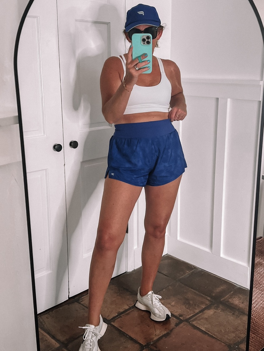 NWOT Fabletics Women’s Performance Running Shorts - Blue, size medium